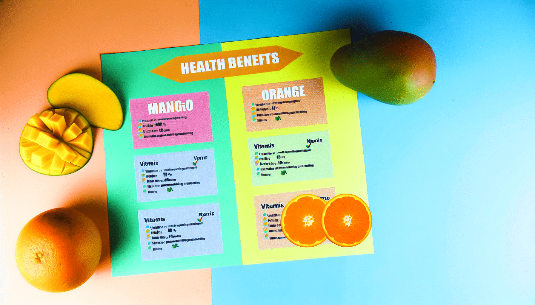 Hvor sunt er Mango i forhold til Appelsin ?