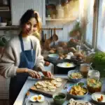 Norwegian kitchen reuses leftovers frittata fried rice labeled containers spis meg f rst